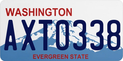 WA license plate AXT0338