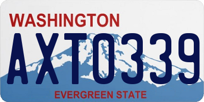 WA license plate AXT0339