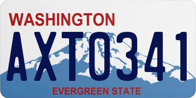 WA license plate AXT0341