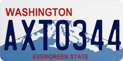 WA license plate AXT0344