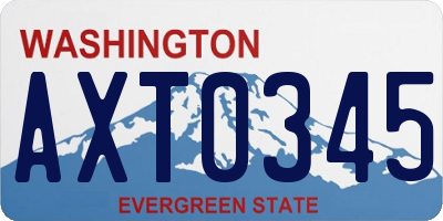 WA license plate AXT0345