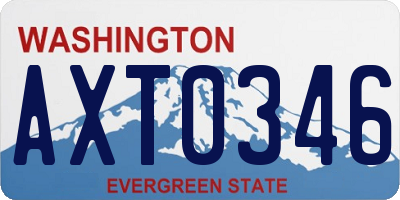 WA license plate AXT0346