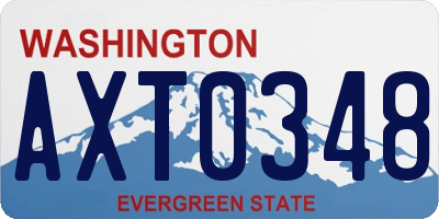 WA license plate AXT0348