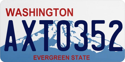 WA license plate AXT0352