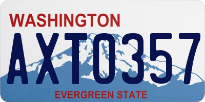 WA license plate AXT0357