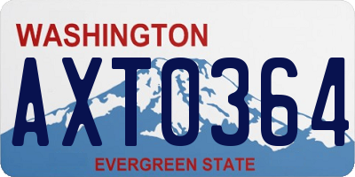 WA license plate AXT0364