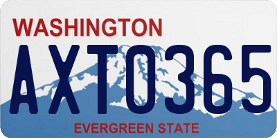 WA license plate AXT0365