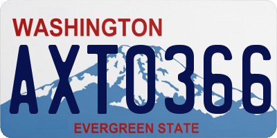 WA license plate AXT0366