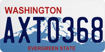 WA license plate AXT0368