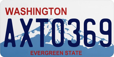 WA license plate AXT0369