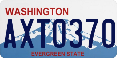 WA license plate AXT0370
