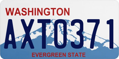 WA license plate AXT0371