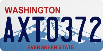 WA license plate AXT0372
