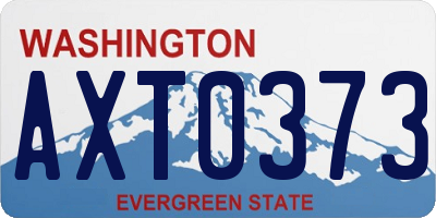 WA license plate AXT0373
