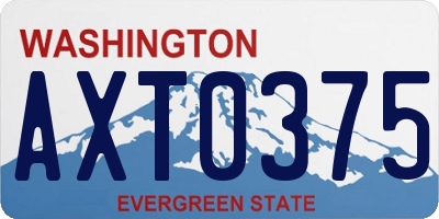 WA license plate AXT0375
