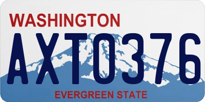 WA license plate AXT0376