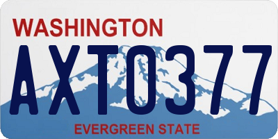 WA license plate AXT0377