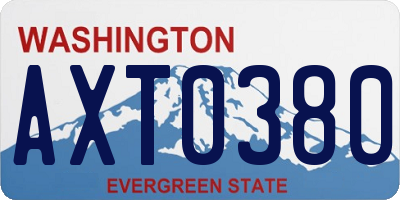 WA license plate AXT0380