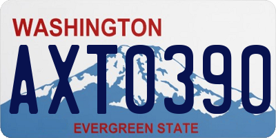 WA license plate AXT0390
