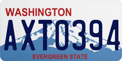 WA license plate AXT0394