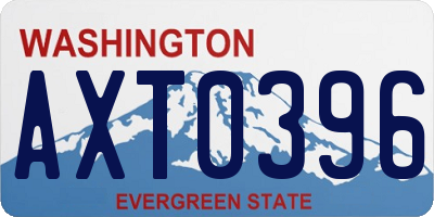 WA license plate AXT0396