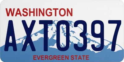 WA license plate AXT0397