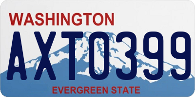 WA license plate AXT0399