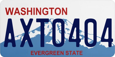 WA license plate AXT0404