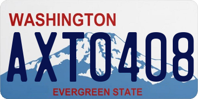 WA license plate AXT0408