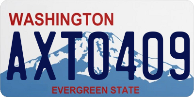 WA license plate AXT0409