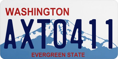 WA license plate AXT0411