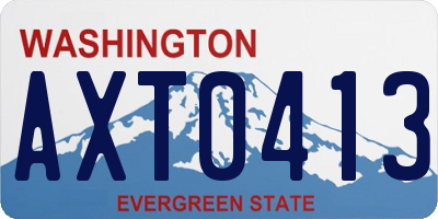 WA license plate AXT0413