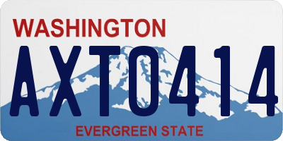 WA license plate AXT0414
