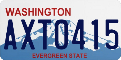 WA license plate AXT0415