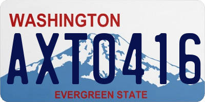 WA license plate AXT0416