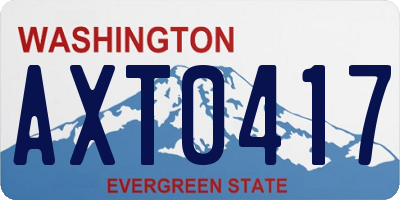 WA license plate AXT0417
