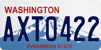 WA license plate AXT0422