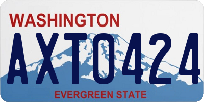 WA license plate AXT0424