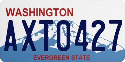 WA license plate AXT0427