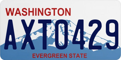 WA license plate AXT0429