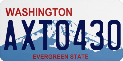 WA license plate AXT0430