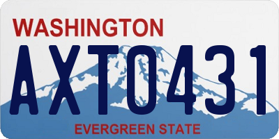 WA license plate AXT0431