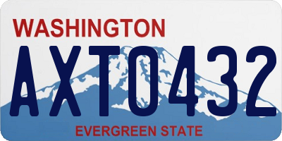 WA license plate AXT0432