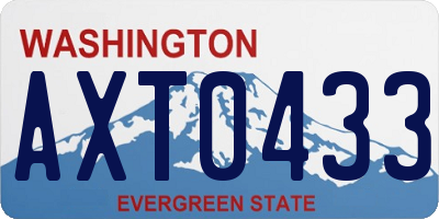 WA license plate AXT0433