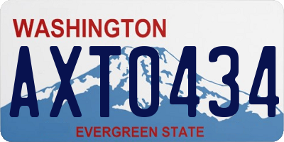 WA license plate AXT0434