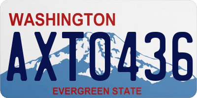 WA license plate AXT0436