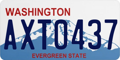 WA license plate AXT0437