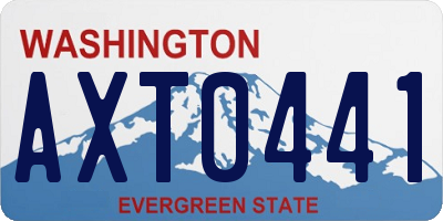 WA license plate AXT0441