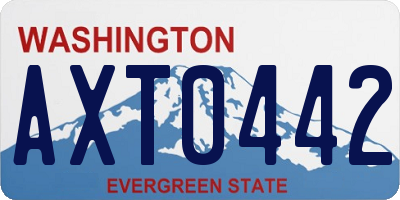 WA license plate AXT0442