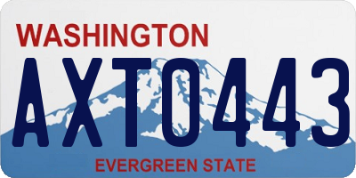 WA license plate AXT0443